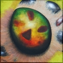 Augenblick einer Goldaugenbremse; Acryl auf Leinwand;
30 x 30 cm
